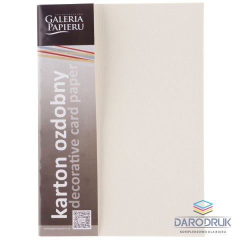 Galeria Papieru Papier ozdobny (wizytówkowy) A4 sukno kremowy 180g Galeria Papieru (204102)