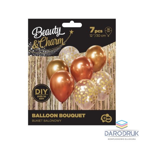 Godan Balon foliowy bukiet balonowy złoto miedziany 12cal Godan (BB-ZLM7)