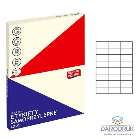 Grand Etykieta samoprzylepna A4 biała Grand (014)