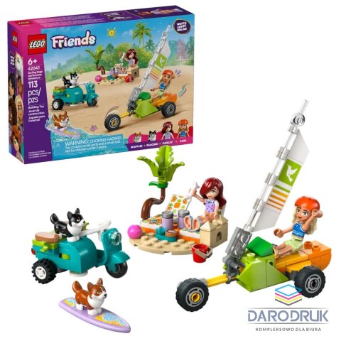Lego Klocki konstrukcyjne Friends Przygoda z surfującymi psami i skuterem Lego (42641)