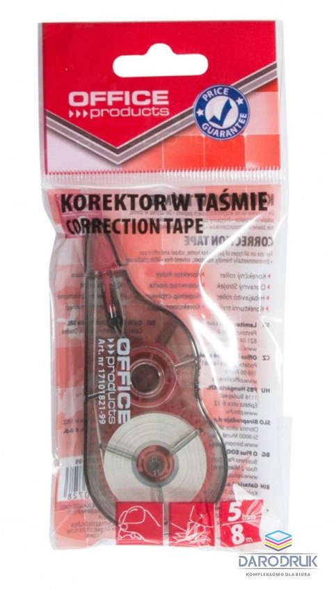 Office Products Korektor w taśmie (myszka) 5x8 [mm*m] Office Products (17101821-99)