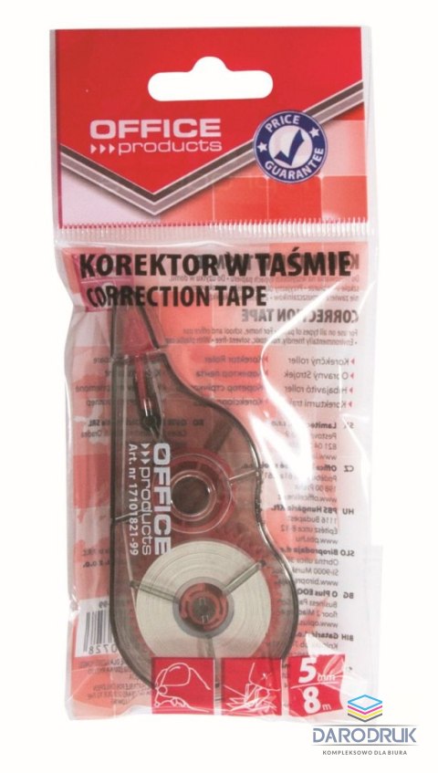 Office Products Korektor w taśmie (myszka) 5x8 [mm*m] Office Products (17101821-99)