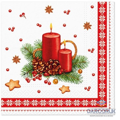 Paw Serwetki BN Candle with Frame mix bibuła [mm:] 330x330 Paw (TL231100)