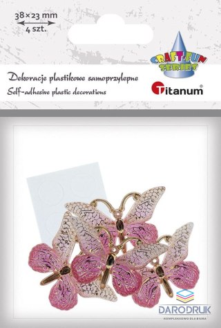 Titanum Dekoracja Craft-Fun Series Motyle plastikowe samoprzylepne Titanum (2324012-1)