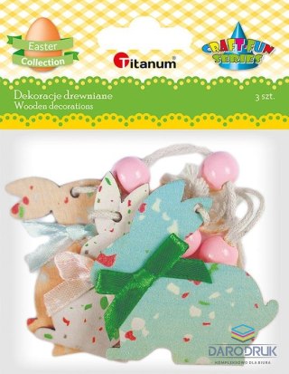 Titanum Ozdoba drewniana Craft-Fun Series drewniane króliczki zawieszki Titanum (22BR1001)