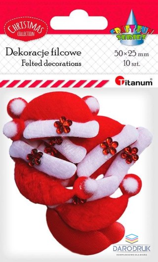 Titanum Ozdoba filcowa Craft-Fun Series czapki Mikołaja Titanum (23BR1204-53)