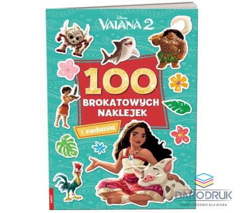 Ameet Książka dla dzieci Vaiana 2. 100 brokatowych naklejek Ameet (NB 9106)