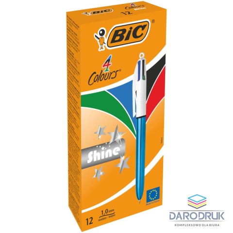 Bic Długopis wielofunkcyjny 4 Colours SHINE wkład 4 kolory 1,0mm Bic (982874)