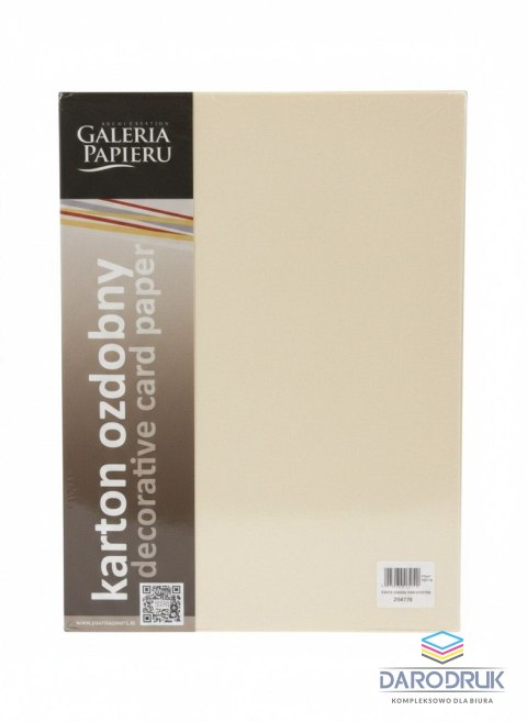 Galeria Papieru Papier ozdobny (wizytówkowy) A4 nature beżowy 220g Galeria Papieru (204756)