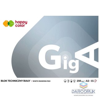 Happy Color Blok techniczny A2 biały 250g 15k Happy Color (HA 3725 4060-00)