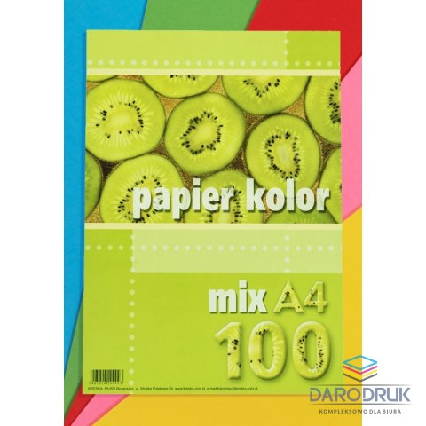 Kreska Papier kolorowy A4 mix 100k. 80g Kreska