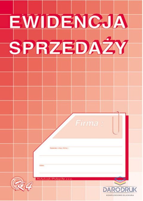 Michalczyk i Prokop Druk offsetowy A5 Ewidencja sprzedaży 32k. Michalczyk i Prokop (K-4)
