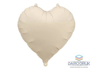 Partydeco Balon foliowy serce jasny beż, 45cm 18cal Partydeco (FB9T-013J)