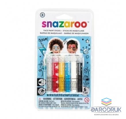 Snazaroo Kredki do malowania twarzy Boys 6 kol. Snazaroo (1172038)