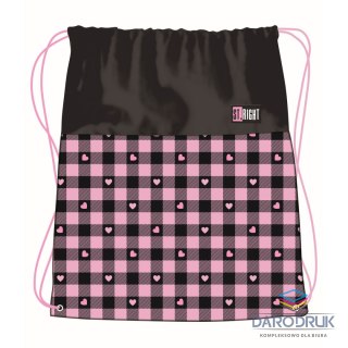 St.Right Worek na buty PINK CHECKERED fartuszek ochronny St.Right