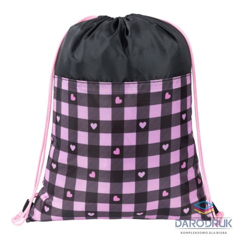 St.Right Worek na buty PINK CHECKERED fartuszek ochronny St.Right
