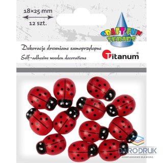 Titanum Ozdoba drewniana Craft-Fun Series drewniane biedronki Titanum (18x25mm)