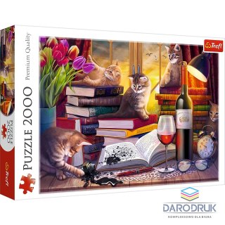 Trefl Puzzle koci wieczór 2000 el. Trefl (27126)