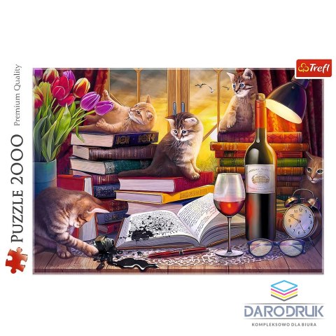 Trefl Puzzle koci wieczór 2000 el. Trefl (27126)