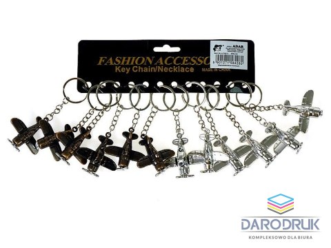 Adar Brelok samolot metalowy, karta 12szt. Adar (584280)