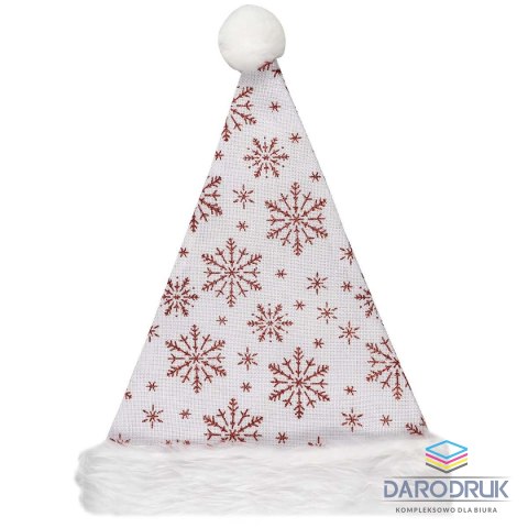 Arpex Czapka Mikołaja 28cm biała glamour Arpex (SM2587)