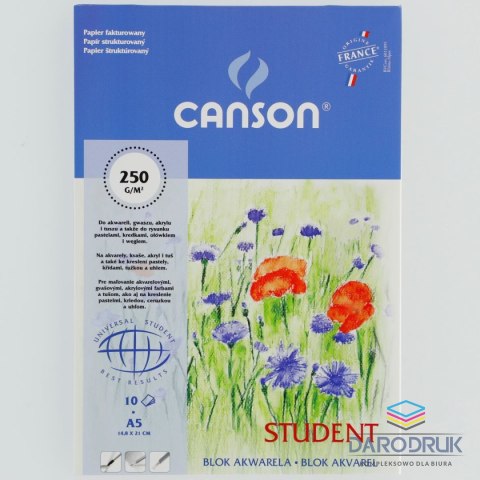 Canson Blok artystyczny Student akwarela A5 250g 10k Canson (200005334)