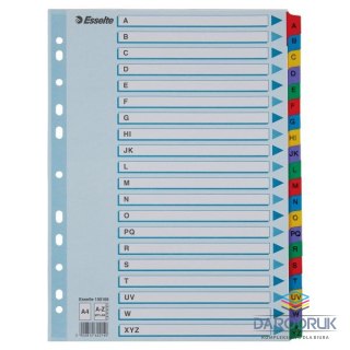 Esselte Przekładka alfabetyczna Mylar kartonowe A4 mix kolorów 160g 20k A-Z Esselte (100166)