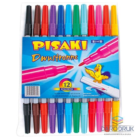 Kamet Flamaster dwustronne 12 kol. Kamet (K-3333)