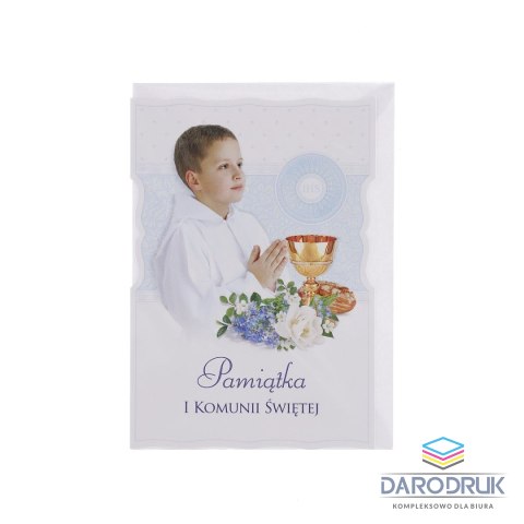Kartka składana B6 brokat komunia (5902221800207)