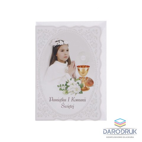 Kartka składana B6 brokat komunia (5902221800207)