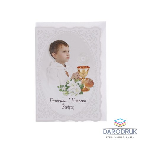 Kartka składana B6 brokat komunia (5902221800207)