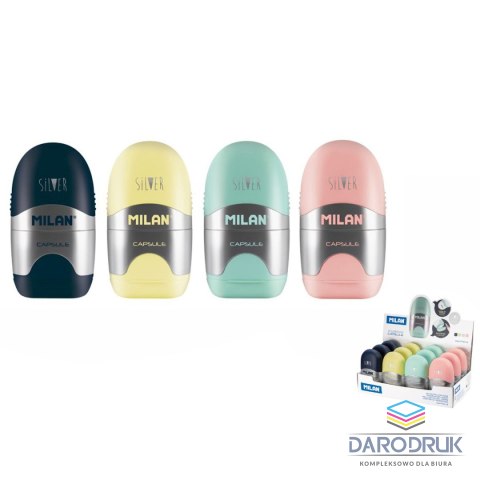 Milan Temperówko-gumka Capsula Silver Milan (4714112)