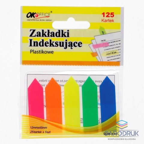 Okoffice Zakładki indeksujące 125k [mm:] 12x45 Okoffice (SDM-110)