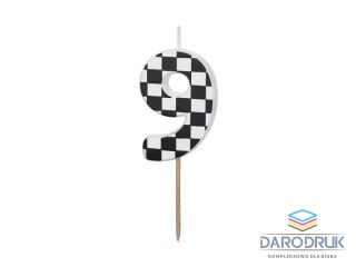 Partydeco Świeczka urodzinowa Cyferka 9, 5.5 cm, mix Partydeco (SCU7-9)
