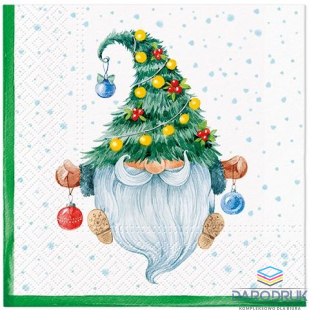 Paw Serwetki Lunch BN FANCY GNOME mix nadruk bibuła [mm:] 330x330 Paw (SDL236300)
