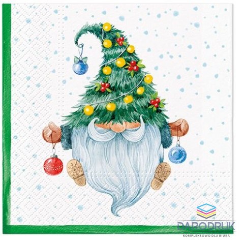 Paw Serwetki Lunch BN FANCY GNOME mix nadruk bibuła [mm:] 330x330 Paw (SDL236300)