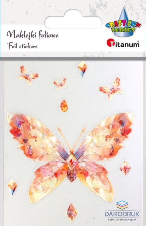Titanum Naklejka (nalepka) Craft-Fun Series Motyle foliowe Titanum (25MD007)