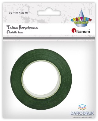 Titanum Taśma specjalnego przeznaczenia Craft-Fun Series taśma florystyczna 25x27 [mm x m] zielona Titanum (301/25)