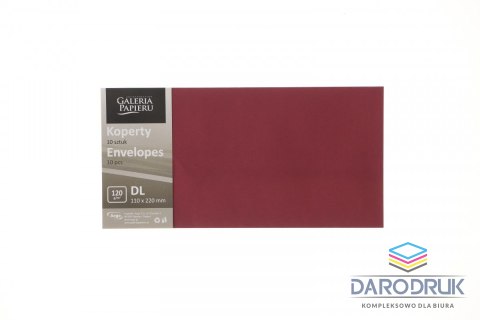 Argo Koperta DL bordowa [mm:] 99x210 Argo (280186) 10 sztuk