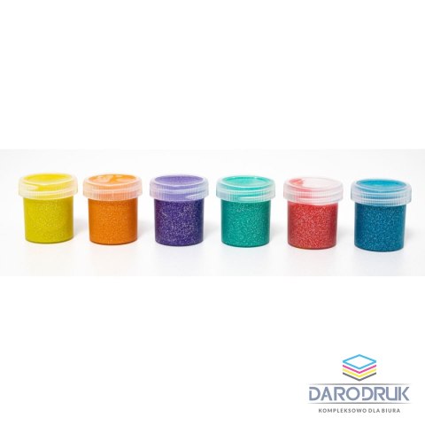 Astra Farby plakatowe dekoracyjne z brokatem kolor: mix 20ml 6 kolor. Astra (301124002)