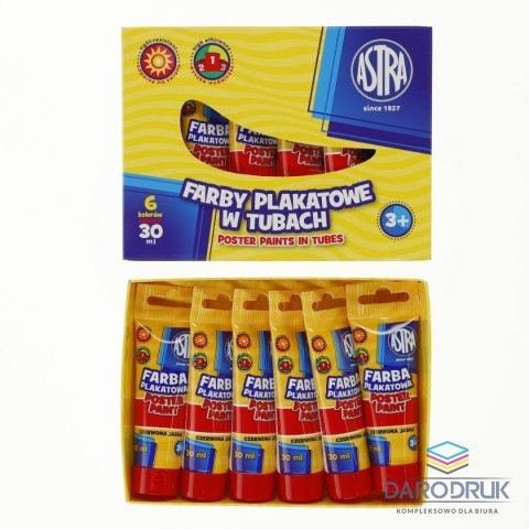 Astra Farby plakatowe kolor: czerwony jasny 30ml 1 kolor. Astra