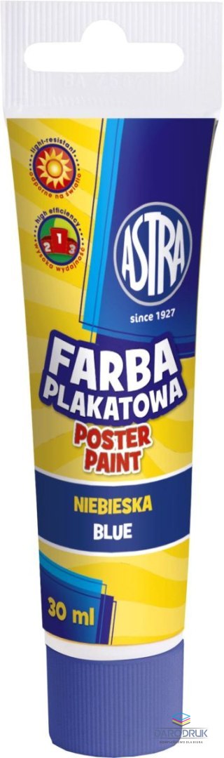 Astra Farby plakatowe kolor: niebieski 30ml 1 kolor. Astra