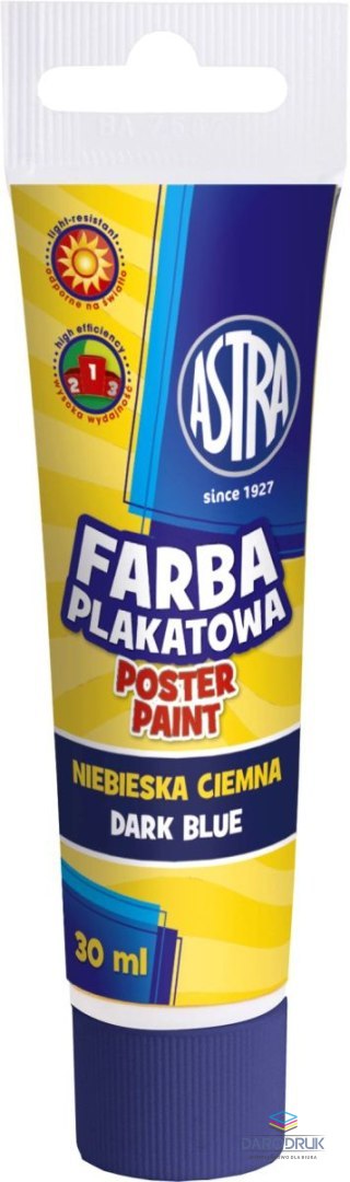 Astra Farby plakatowe kolor: niebieski ciemny 30ml 1 kolor. Astra