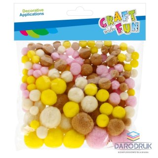 Craft With Fun Pompony mix 140 szt Craft With Fun (531817)