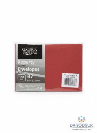 Galeria Papieru Koperta B7 pearl czerwony czerwona Galeria Papieru (280588) 10 sztuk