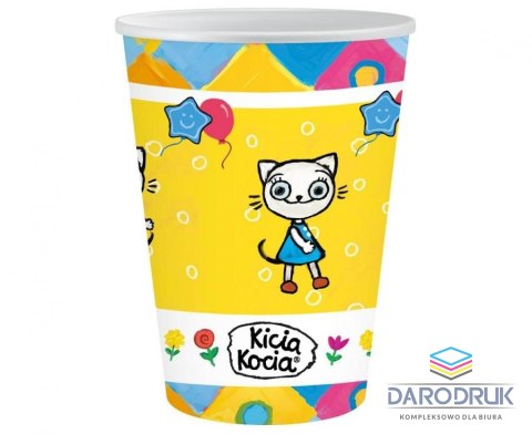 Godan Kubek jednorazowy Kicia Kocia papier 250ml Godan (PM-KKKO)