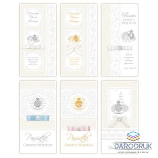 Kartka składana DL laurka dl exclusive brokat chrzest (5902221807954)