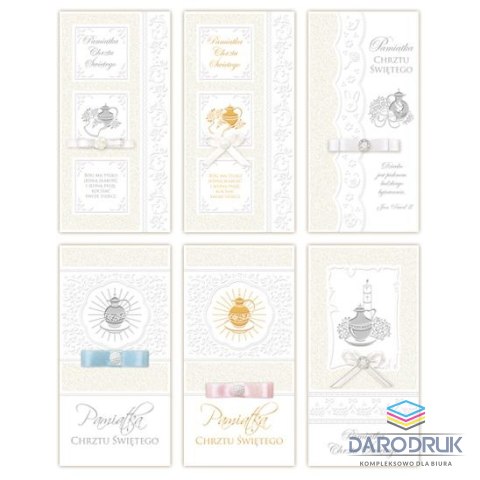 Kartka składana DL laurka dl exclusive brokat chrzest (5902221807954)