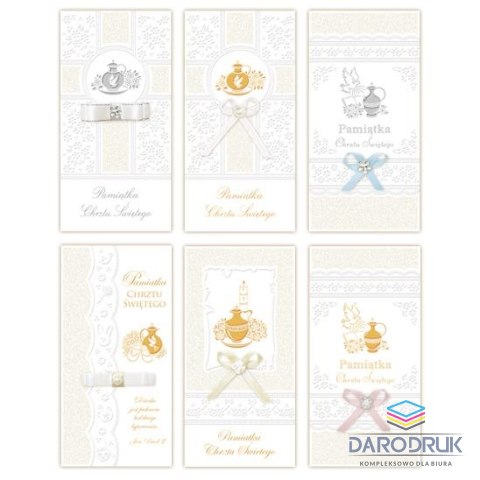 Kartka składana DL laurka dl exclusive brokat chrzest (5902221807954)