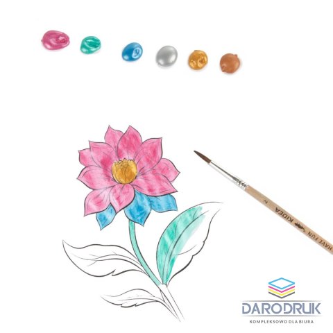 Kidea Farby akwarelowe metaliczne 12ml 12 kolor. Kidea (FAAM12KA)
